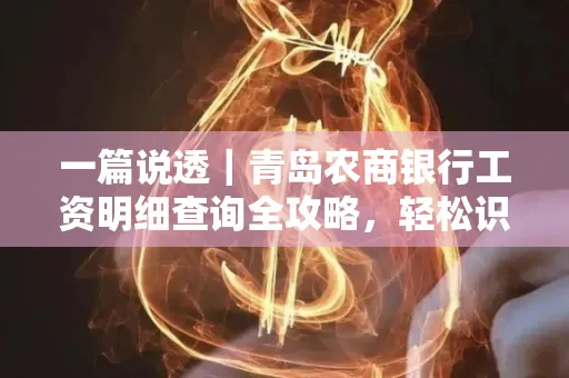 一篇说透｜青岛农商银行工资明细查询全攻略，轻松识别真假流水