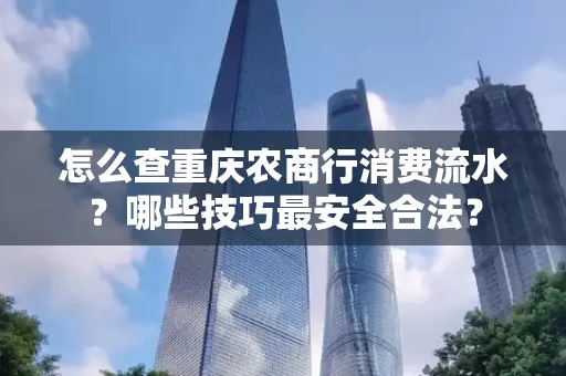 怎么查重庆农商行消费流水？哪些技巧最安全合法？